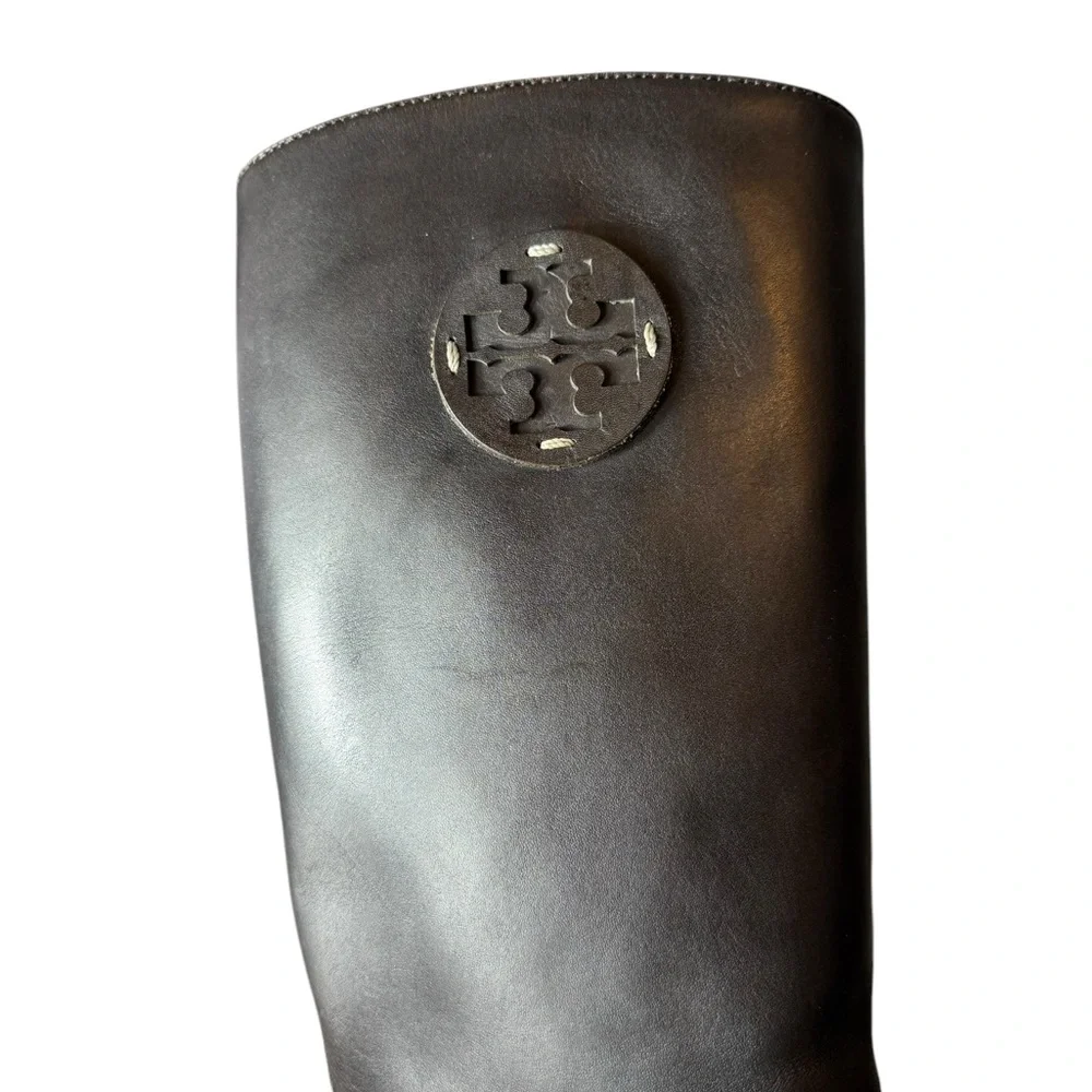 Tory Burch Keaton Dark Brown Leather Riding Boots 9